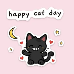 Pip & Dot GIF: “happy cat day”