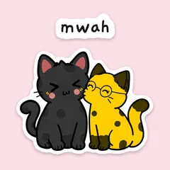 Pip & Dot GIF: “mwah”