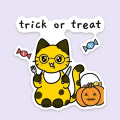 Pip & Dot GIF: “trick or treat”