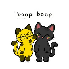 Pip & Dot sticker: “boop boop”