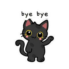 Pip & Dot sticker: “bye bye”