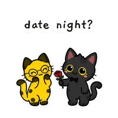 Pip & Dot sticker: “date night?”