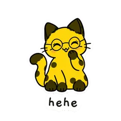 Pip & Dot sticker: “hehe”