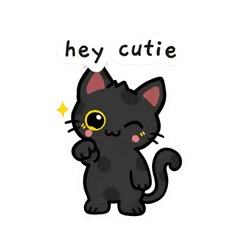 Pip & Dot sticker: “hey cutie”