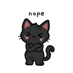 Pip & Dot sticker: “nope”