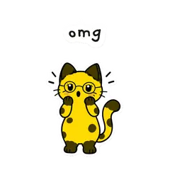 Pip & Dot sticker: “omg”