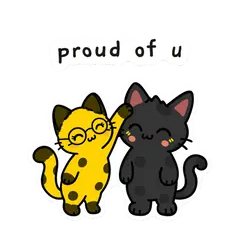 Pip & Dot sticker: “proud of u”