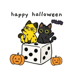 Pip & Dot sticker: “happy halloween”