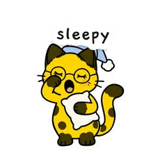 Pip & Dot sticker: “sleepy”
