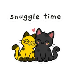 Pip & Dot sticker: “snuggle time”